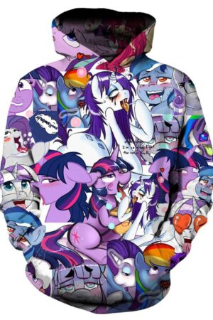 3D Printed Cartoon My Little Pony Hoodies