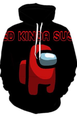 3D Printed Loose Casual Hoodie - Among Us Zipper Pullover