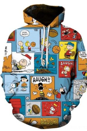 3D Printed Snoopy Digital Casual Hoodie Pullover Sweatshirt