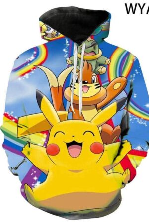 3D Printing Fashion Pokemon Hoodies - Cartoon Anime Sweatshirt Pullover