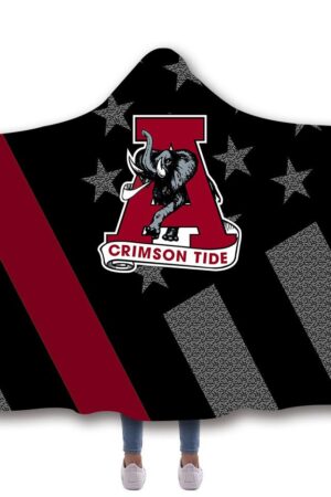 Alabama Red Tide Hooded Blankets - Alabama Red Tide Series Fleece Hooded Blanket