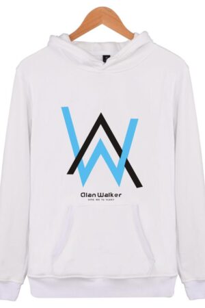 Alan Walker Hoodies - Blue-black Letter Hoodie