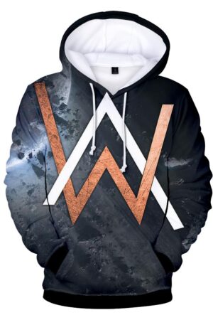 Alan Walker Hoodies - Grey Letter Hoodie