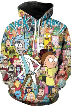 All Multiverse characters | Rick and Morty 3D Printed Unisex Hoodies