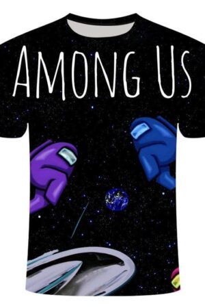 Among Us 3D Printed Breathable Round Short Sleeves T-Shirt