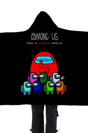 Among Us 3D Printed Flannel Hooded Blanket