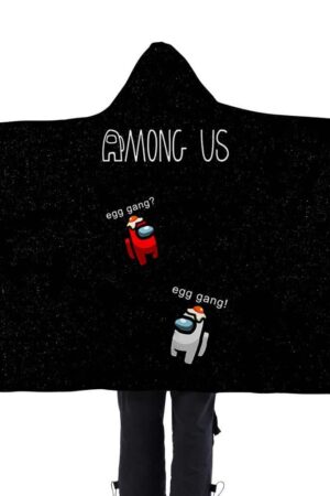 Among Us 3D Printed Flannel Hooded Blanket