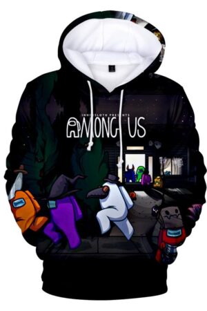 Among Us Zipper Hoodie Sweatshirt - 3D Printed Casual Pullover