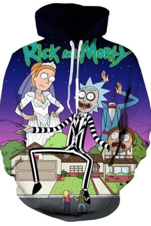 Anime Cartoon Rick And Morty Hoodie
