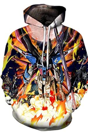 Anime Gundam Hoodie - 3D Print Pullover Hoodie