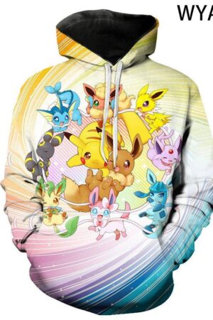 Anime Pokemon 3D Printed Sweatshirt Hoodies