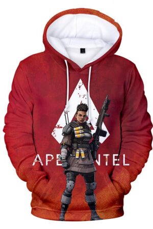Apex Legends Hoodies - Apex Legends Game Series Bangalore Soldier Red 3D Hoodie
