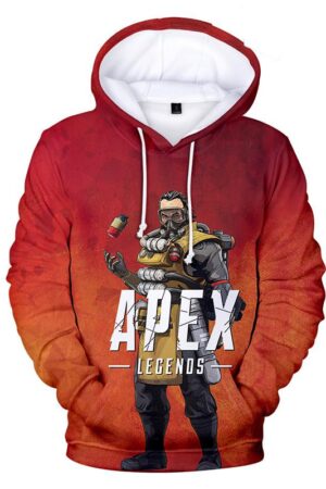 Apex Legends Hoodies - Apex Legends Game Series Caustic Battle Royale Red 3D Hoodie