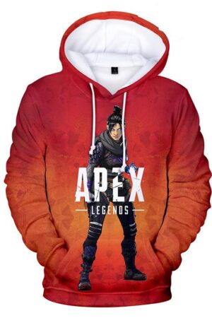 Apex Legends Hoodies - Apex Legends Game Series Hero Wraith Red 3D Hoodie