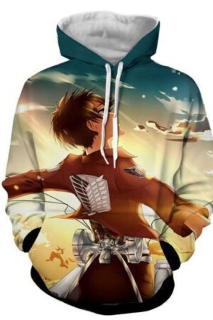 Attack On Titan Eren Yeager 3D Printed Hoodie