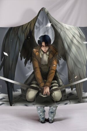 Attack On Titan Hooded Blankets - Attack On Titan Levi Hooded Blanket