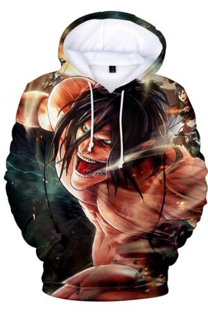 Attack On Titan Hoodies - Attack On Titan Anime Series Eren Jaeger 3D Hoodie