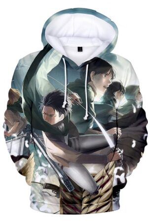 Attack On Titan Hoodies - Attack On Titan Anime Series Mikasa 3D Printed Hoodie