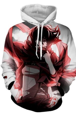 Attack On Titan Mikasa 3D Printed Hoodie