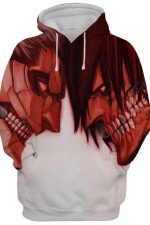 Attack On Titan Reiner VS Eren 3D Printed Hoodie