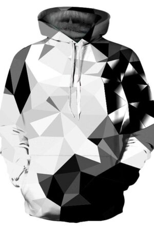 Black And White Geometry Art Hoodie