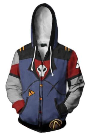 Borderlands 2 Gaige Hoodies - Zip Up Grey-blue Hoodie
