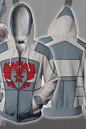 Borderlands Vladof Hoodies - Zip Up Light Blue Hoodie