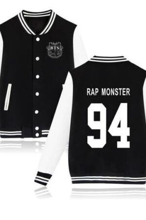 BTS Coat - BTS RAP MONSTER Striped Super Cool Jacket