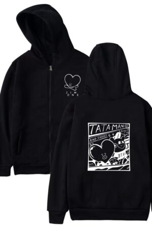 BTS Hoodies - Bangtan Boys Tata Mang and Shooky Hoodie