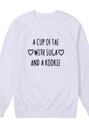 BTS Sweatshirt - A Cup of Tae with Suga and a Kookie Sweatshirt