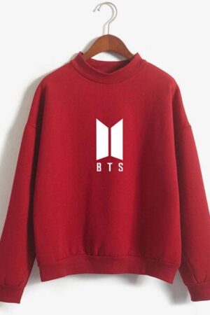 BTS Sweatshirt - BTS Emblem Turtleneck Sweatshirt