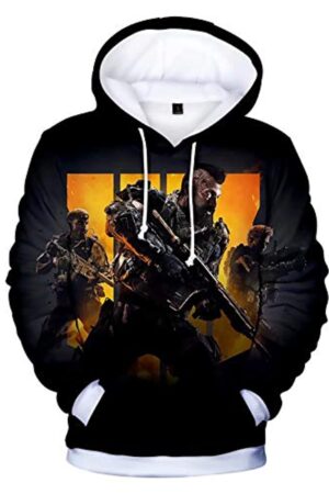 Call of Duty Hoodies - Black Ops 4 3D Full Print Long Sleeve Call of Duty Hooded Drawstring Sweaters