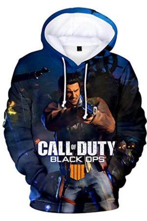 Call of Duty Hoodies - Black Ops 4 3D Full Print Long Sleeve Call of Duty Hooded Drawstring Sweaters