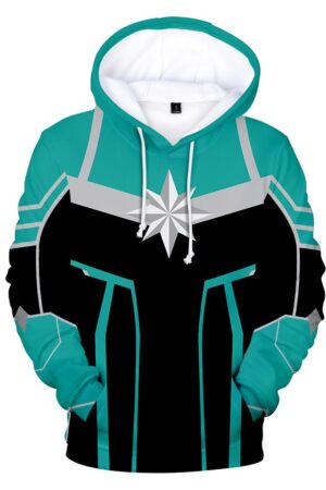 Captain Marvel Hoodie - Carol Danvers Pullover Hoodie