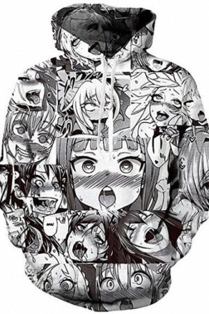 Cartoon Anime 3D Printed Pullover Hoodie
