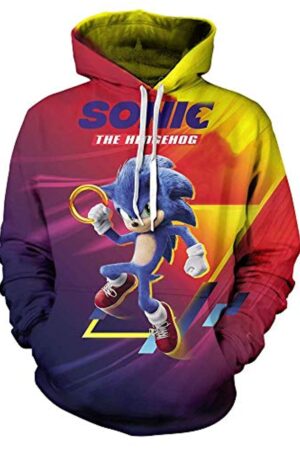 Cartoon Games Sonic Hoodie - Shadow the Hedgehog 3D Print Pullover Hooded Sweatshirt