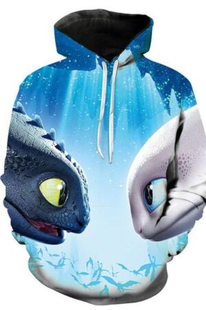 Cartoon How To Train Your Dragon The Hidden World 3D Print Hoodies - Casual Cool Sweatshirt Pullover