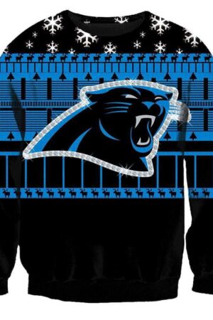 Christmas Carolina Panthers Sweatshirt - Black Sweatshirt