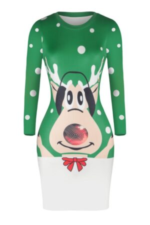 Christmas Dresses - Knee-Length Xmas Dress
