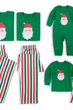 Christmas Family Pajama - Sweatshirt Green Santa Claus Pajama