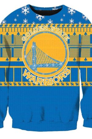 Christmas  Golden State Warriors Sweatshirt - Blue Sweatshirt