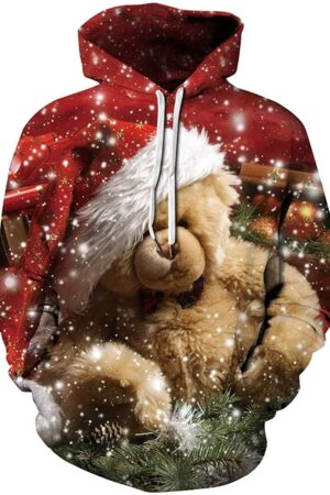 Christmas Hoodies - Funny Bear Pullover Hoodies