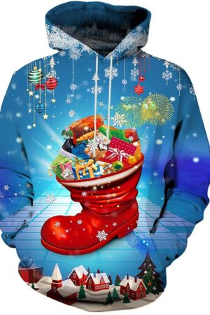 Christmas Hoodies - Red Shoe Christmas Candies Pullover Hoodie