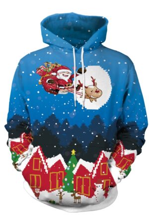 Christmas Hoodies - Santa Claus Giving Christmas Presents 3D Hoodie