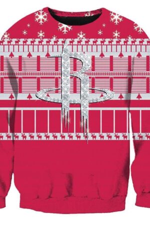 Christmas Houston Rockets Sweatshirts - Red Sweatshirt