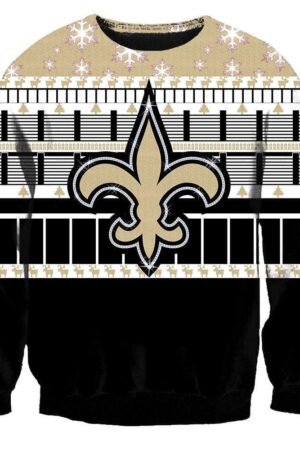 Christmas New Orleans Saints Sweatshirts - Black Sweatshirt