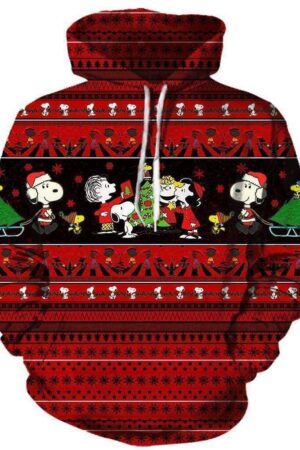 Christmas Snoopy Peanuts Hoodies - Pullover Red Hoodie