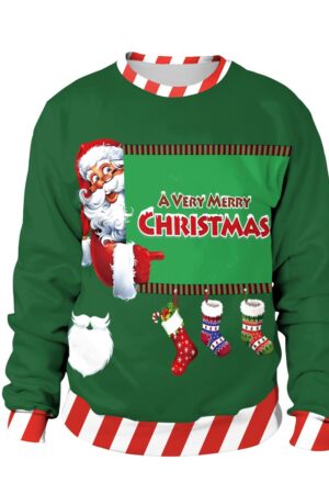 Christmas Sweaters - Santa Claus Socks 3D Crew Neck Sweatshirt