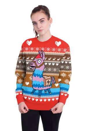 Christmas Sweatshirts - Christmas Rainbow Horse Icon Cute 3D Sweatshirt