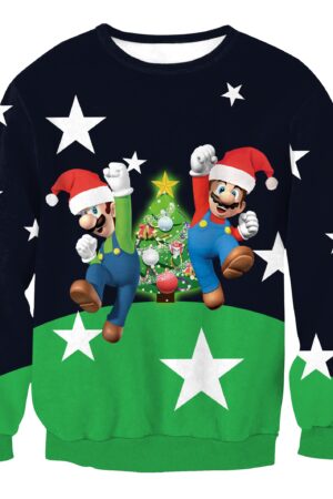 Christmas Sweatshirts - Super Mario Cute 3D Sweatshirt